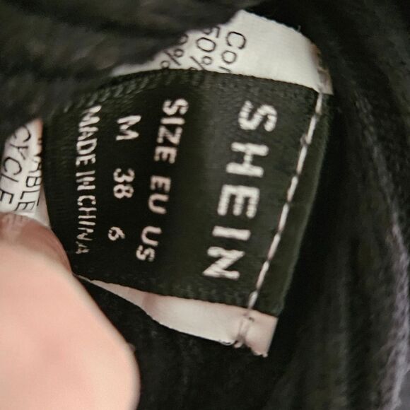 Black Ribbed Knit Women's Top - Picture 3 of 3